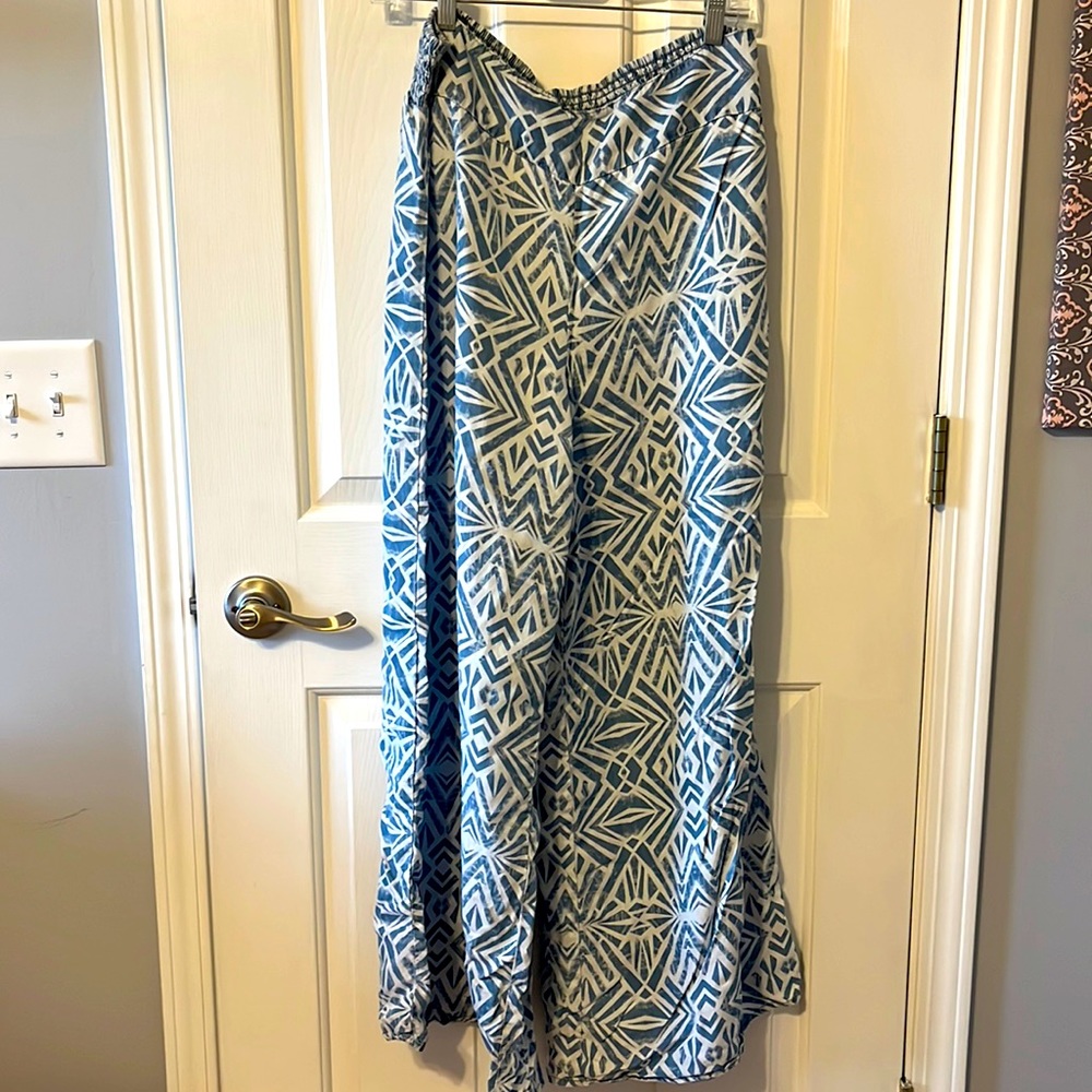 Blue Geometric Women's Pants